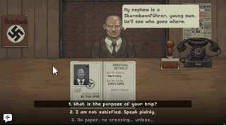 Checkpoint '38 dialogue choice screen